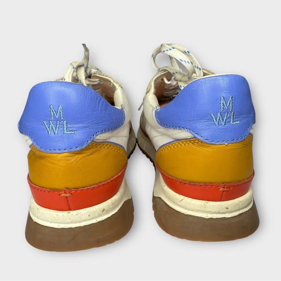 Madewell Kickoff Trainer Sneakers Canvas Suede Leather Colorful Boho Chic Sz 8.5 - Picture 7 of 10